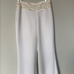Pants - winter white w sequins on top